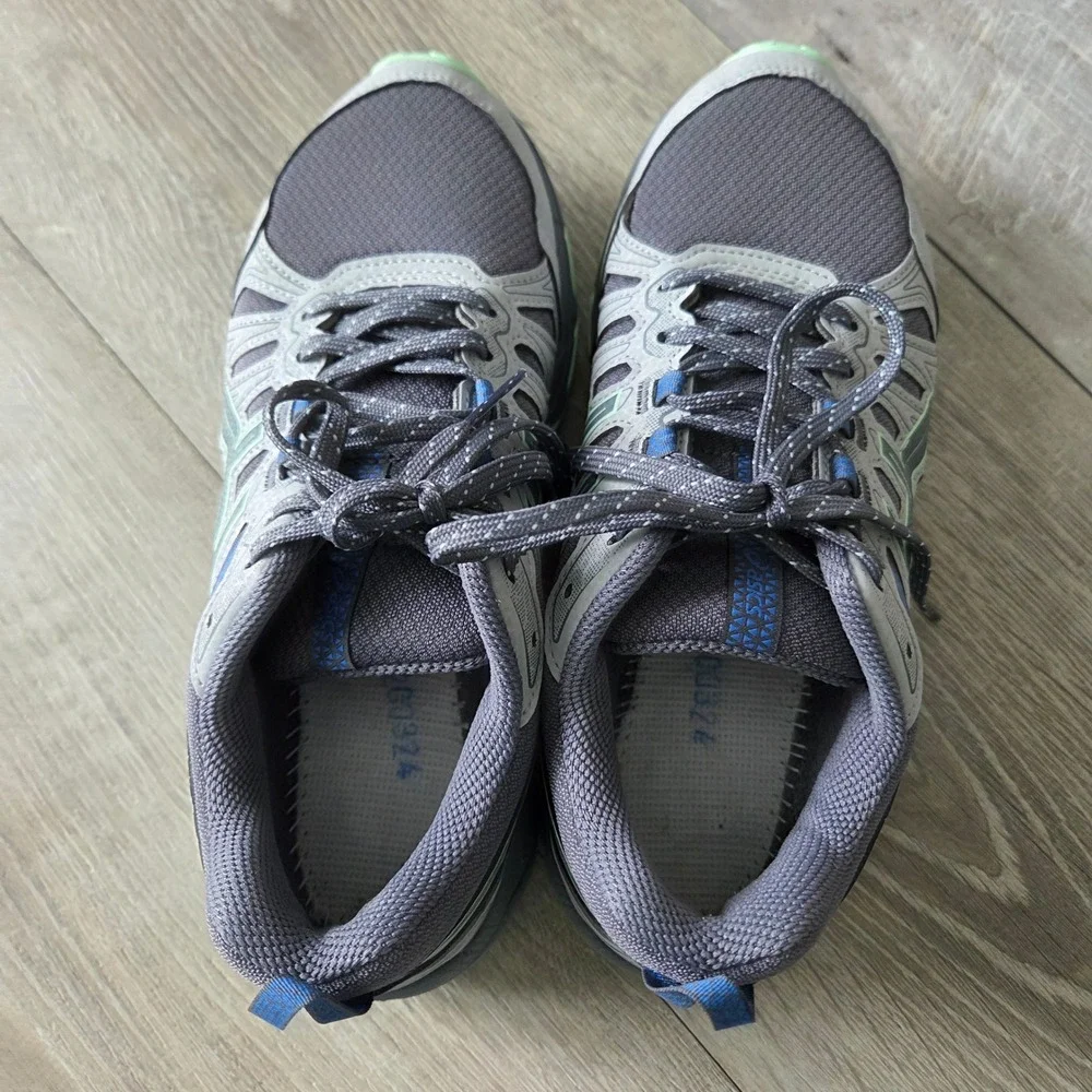 ASICS GEL-Venture 7 Trail Running Shoes Womens 7 WIDE Grey Hiking Sneaker